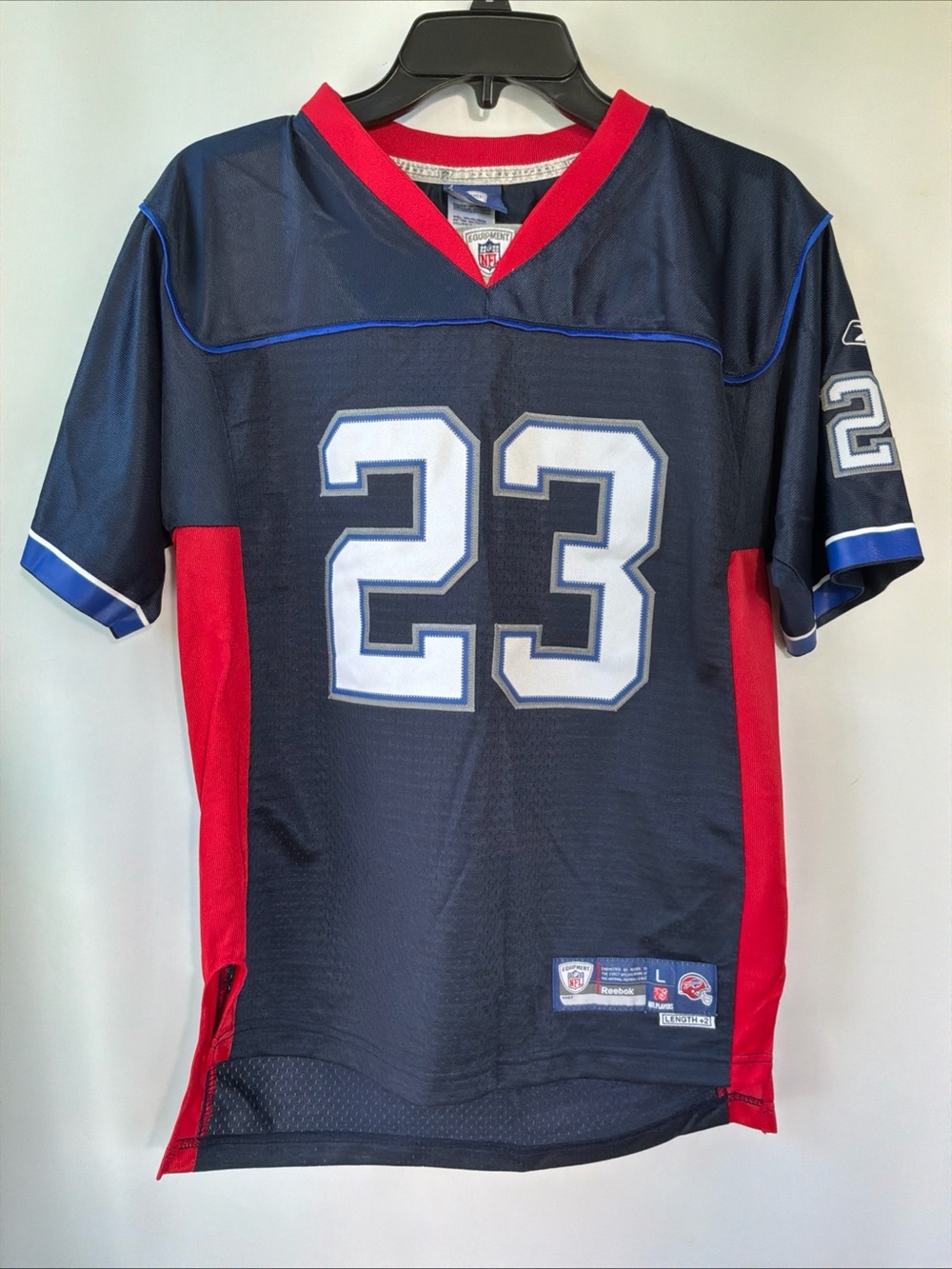 Reebok Men’s Navy & Red #23 Football Jersey with White Details